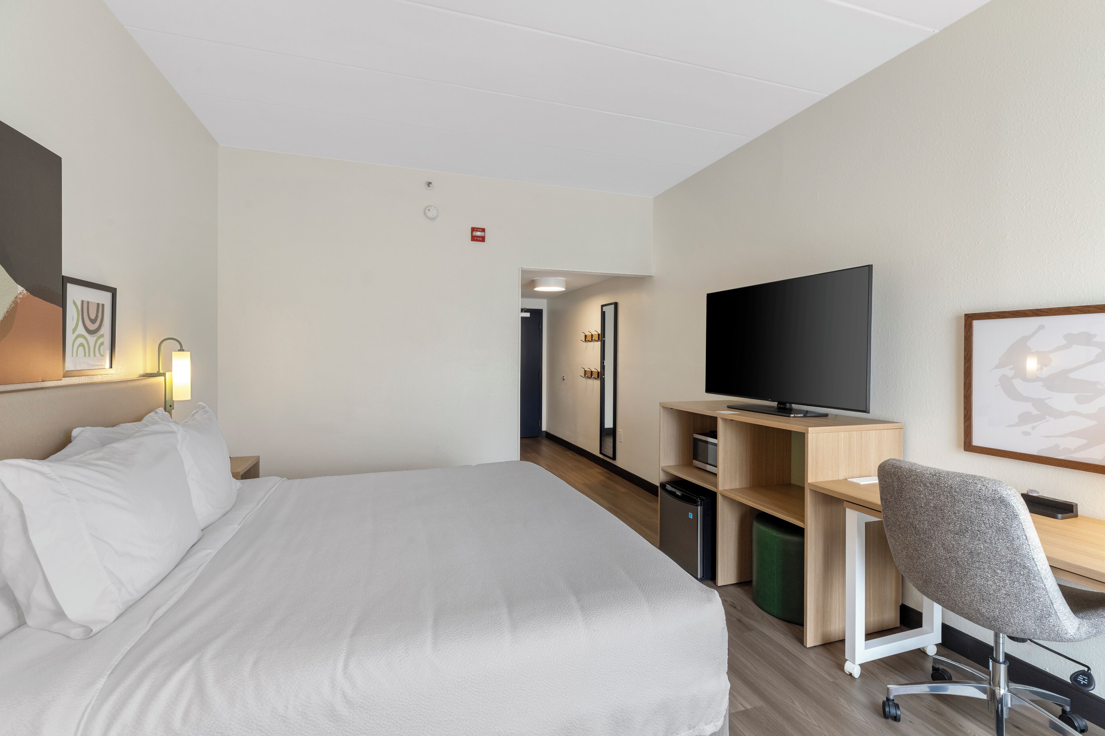 Room, 1 King Bed with Sofa bed, Accessible (Roll-In Shower) | Desk, iron/ironing board, cribs (free), WiFi (free)