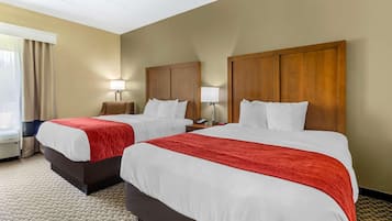 Desk, iron/ironing board, free cribs/infant beds, free WiFi