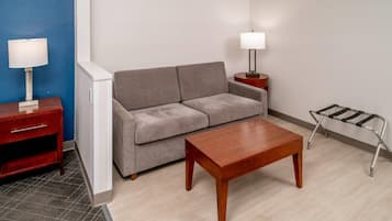 Desk, blackout curtains, iron/ironing board, free cots/infant beds