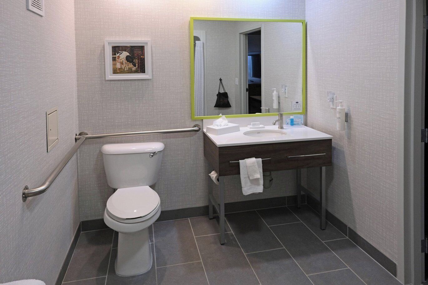 Room, 1 King Bed, Accessible, Non Smoking | Bathroom | Combined shower/tub, hydromassage showerhead, free toiletries