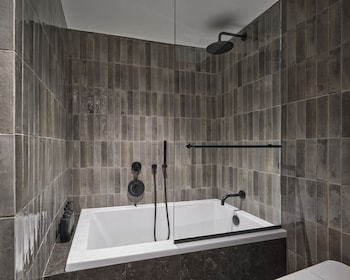 Designer toiletries, hair dryer, bathrobes, towels at Hotel AKA NoMad