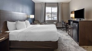 Kamar Bisnis, 1 Tempat Tidur King, Bebas Asap Rokok | Seprai premium, bantalan ekstra lembut, dan meja kerja