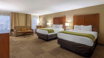 Suite, 2 Queen Beds, Non Smoking | Down comforters, in-room safe, desk, blackout drapes