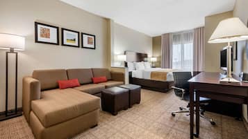 Desk, blackout drapes, iron/ironing board, free WiFi