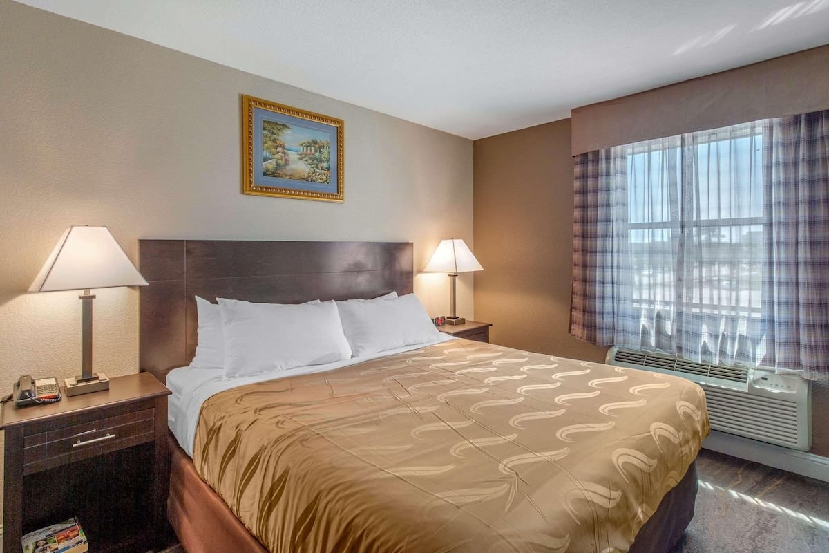 Premium bedding, desk, soundproofing, iron/ironing board