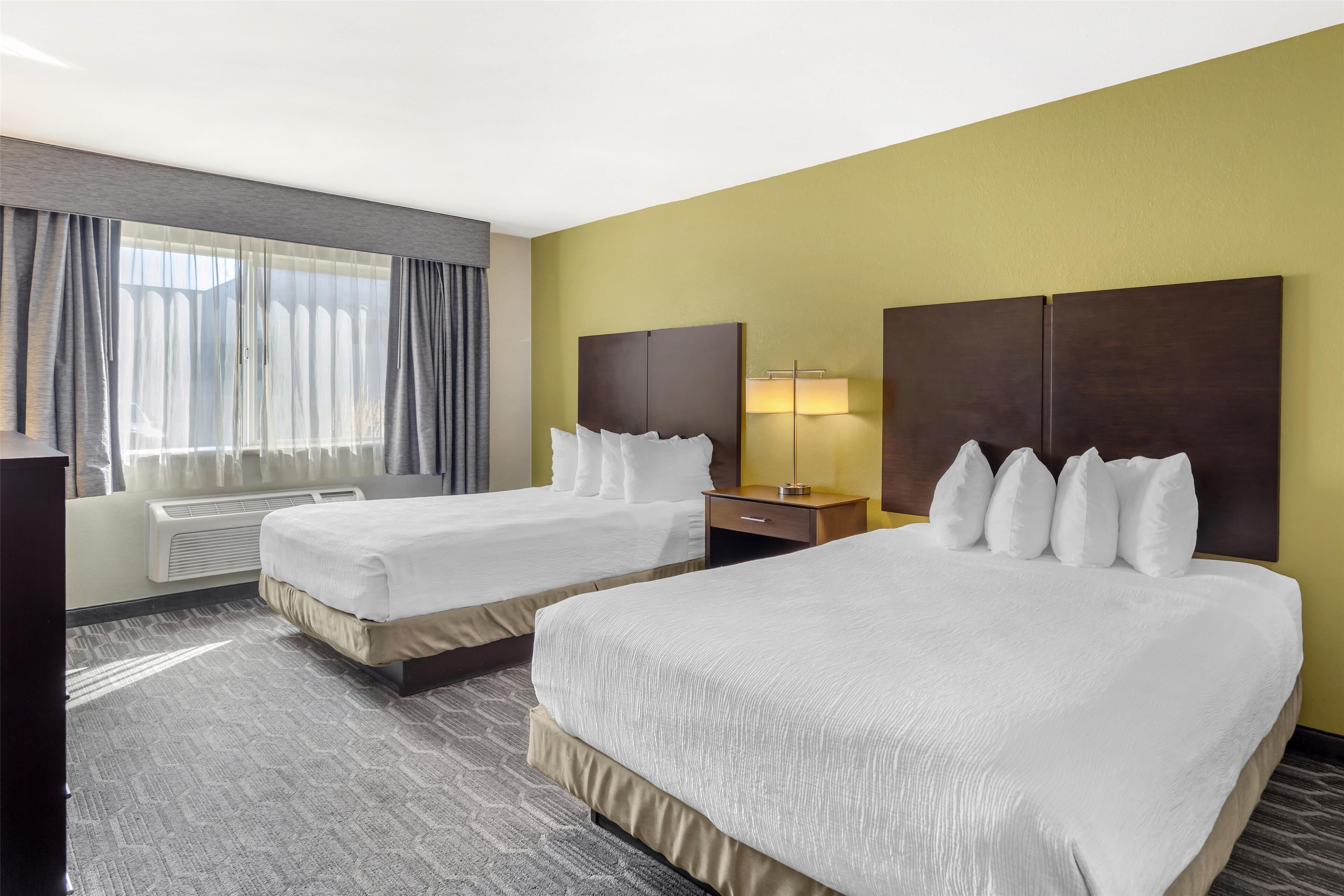 standard room, 2 queen beds, accessible, non smoking | desk, iron/ironing board, free cots/infant beds, free wifi