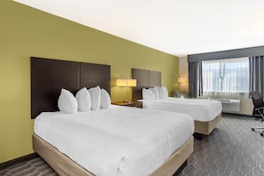 Standard Room, 2 Queen Beds, Non Smoking, Microwave | Desk, iron/ironing board, free cribs/infant beds, free WiFi