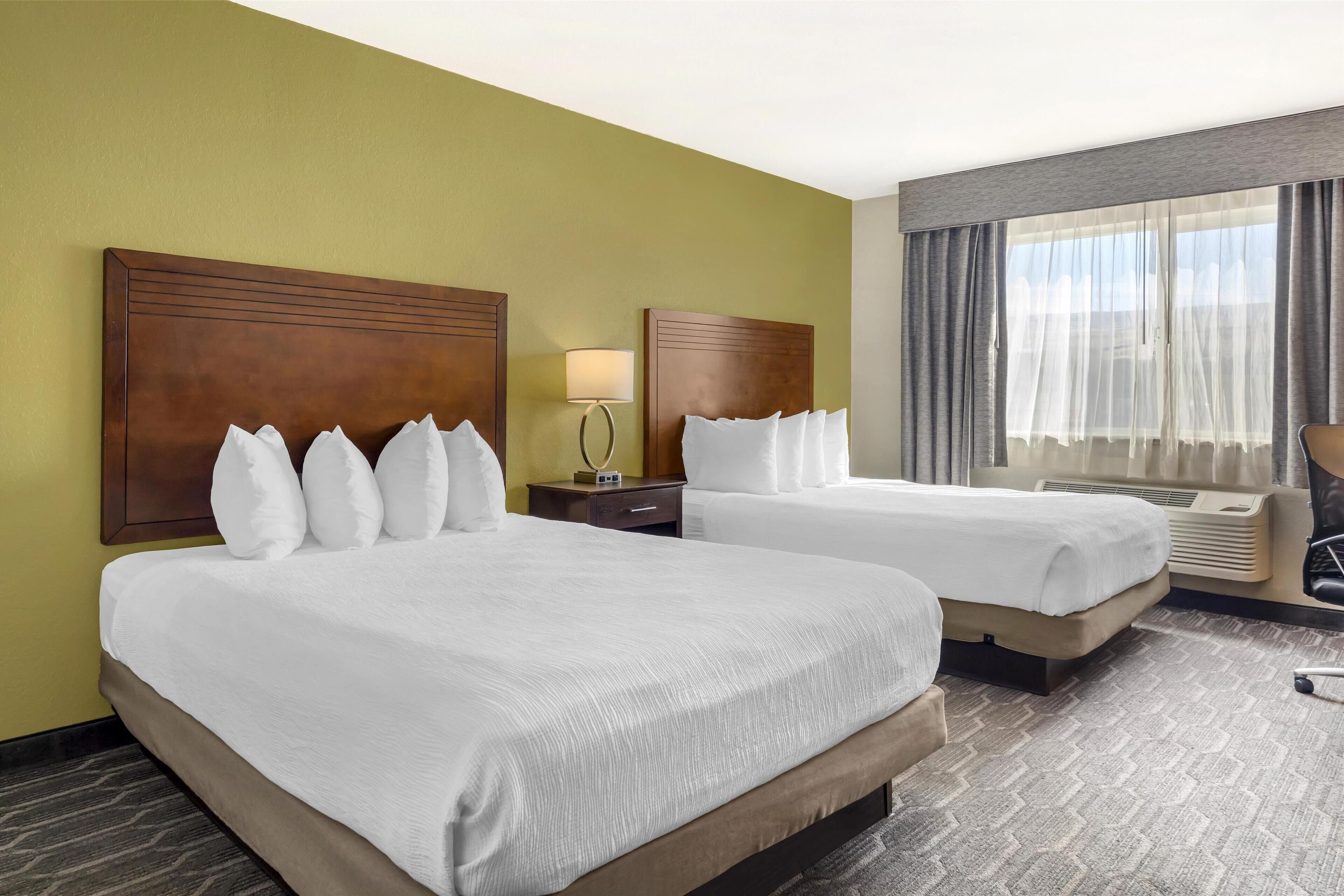 standard room, 2 queen beds, accessible, non smoking | desk, iron/ironing board, free cots/infant beds, free wifi