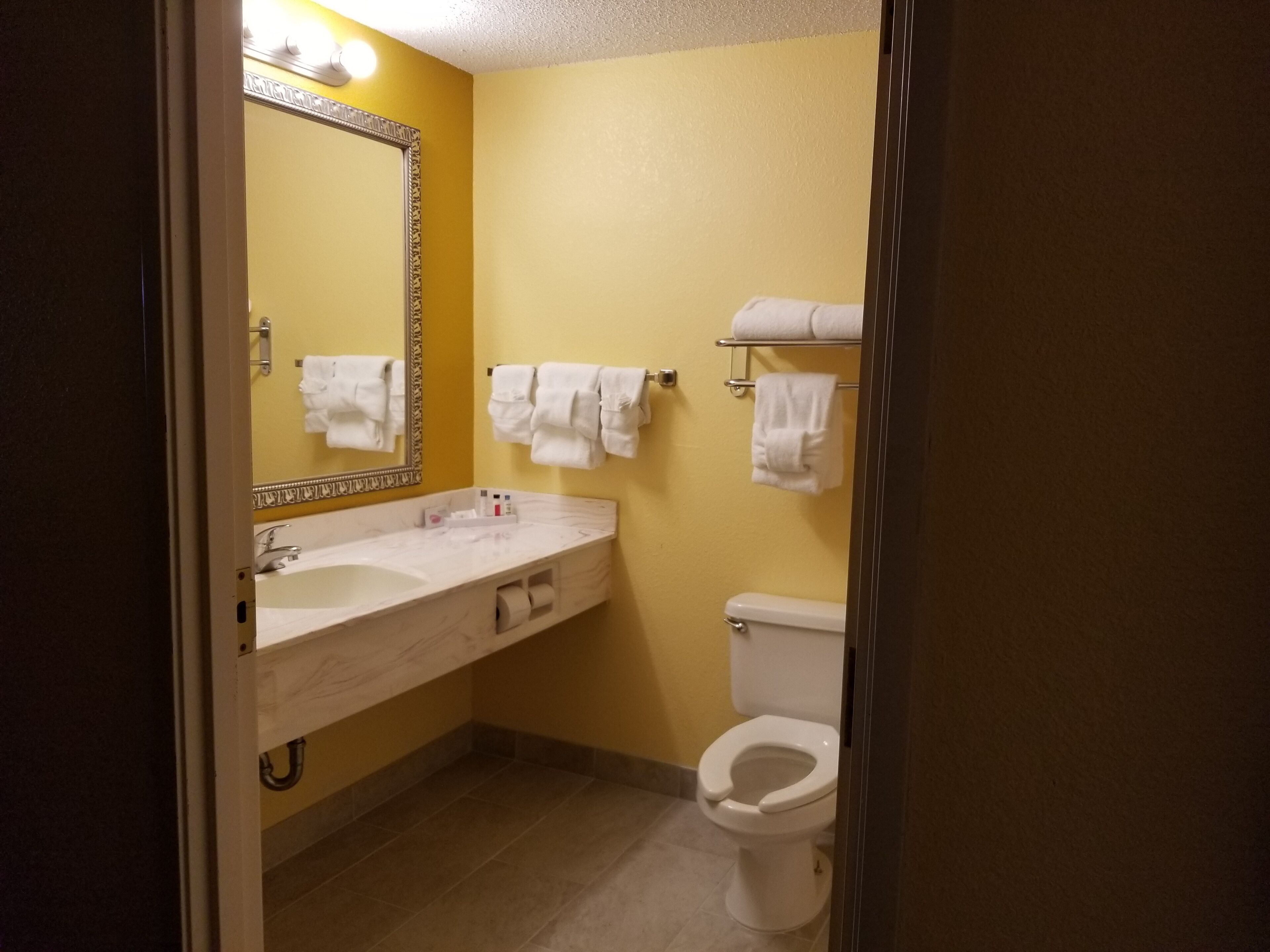 standard room, 2 queen beds | bathroom | combined shower/bathtub, free toiletries, hair dryer, towels
