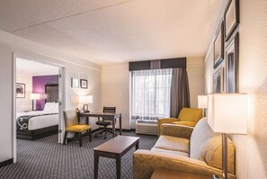 Suite, 1 King Bed, Non Smoking (Water View) | Premium bedding, desk, blackout drapes, iron/ironing board - La Quinta Inn & Suites by Wyndham Orem University Pwy/Provo (Orem)