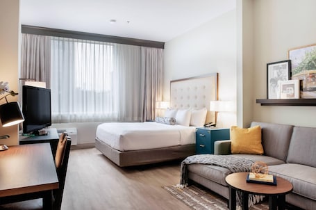 Room, 1 King Bed, Accessible, Non Smoking | Pillowtop beds, in-room safe, desk, laptop workspace