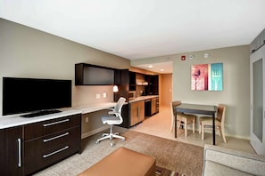 Studio Suite, 1 King Bed, Non Smoking | Living area | 40-inch flat-screen TV with cable channels, Smart TV, pay movies - Home2 Suites by Hilton Atlanta Norcross (Norcross)