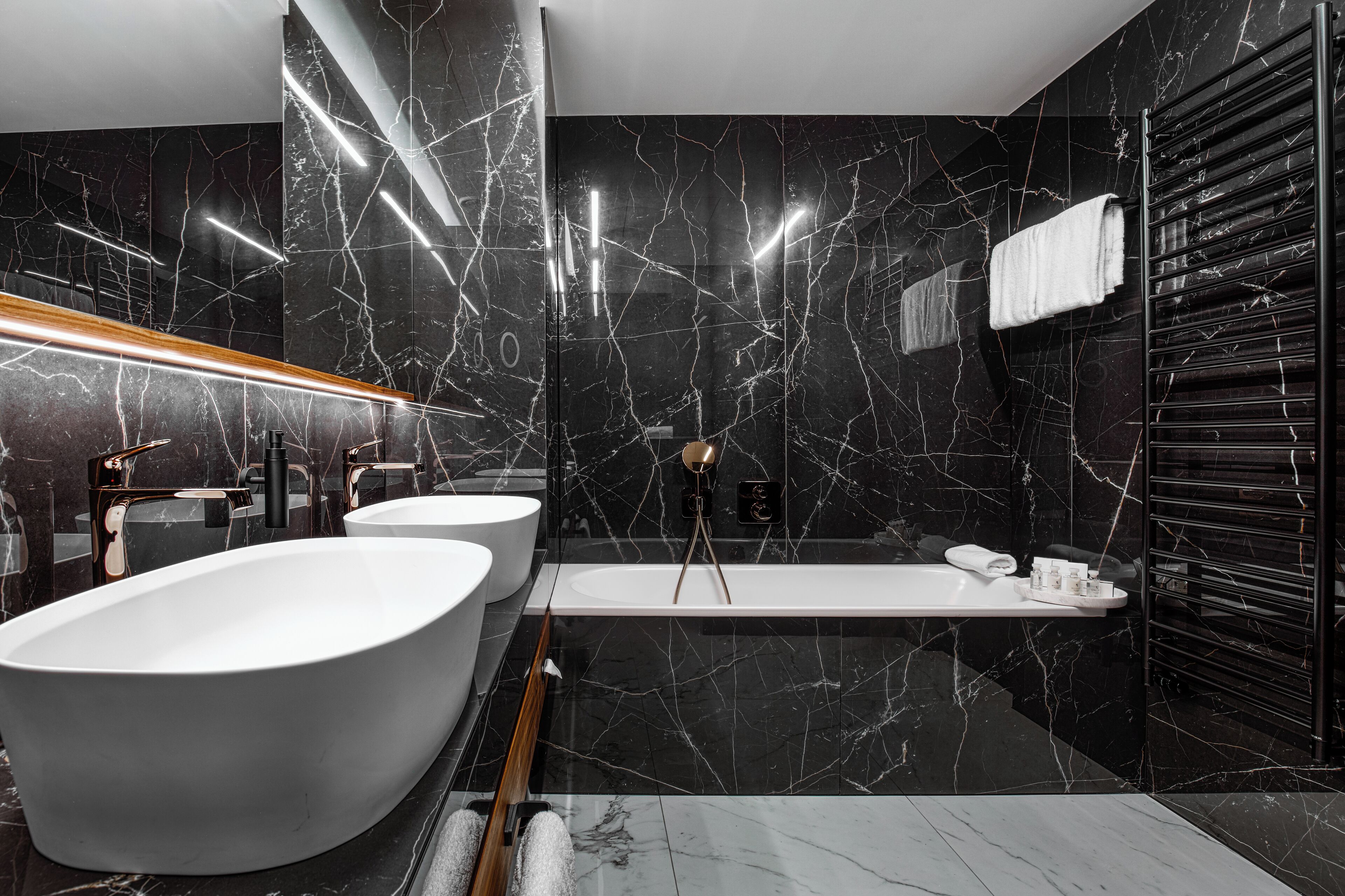 club room | bathroom | designer toiletries, hair dryer, bathrobes, slippers