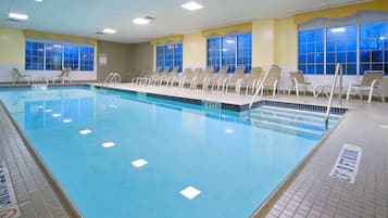 Indoor pool, open 6 AM to 10 PM, sun loungers