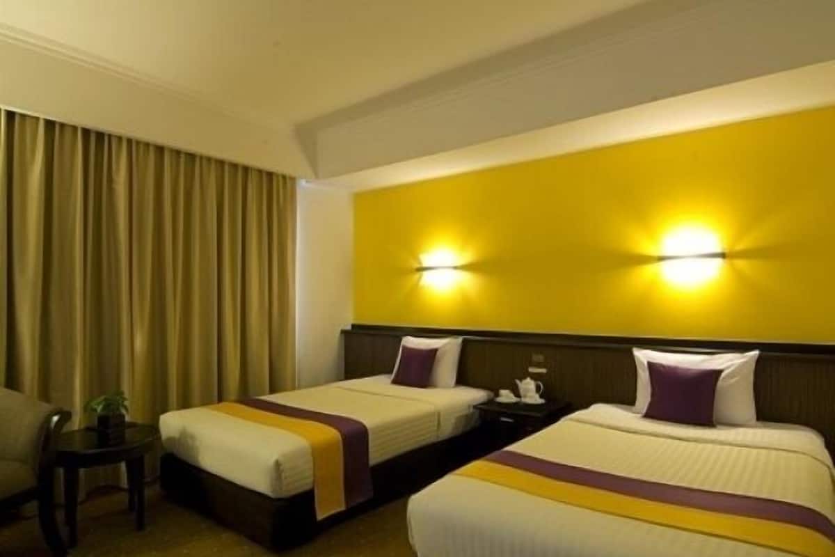 In-room safe, desk, laptop workspace, blackout curtains