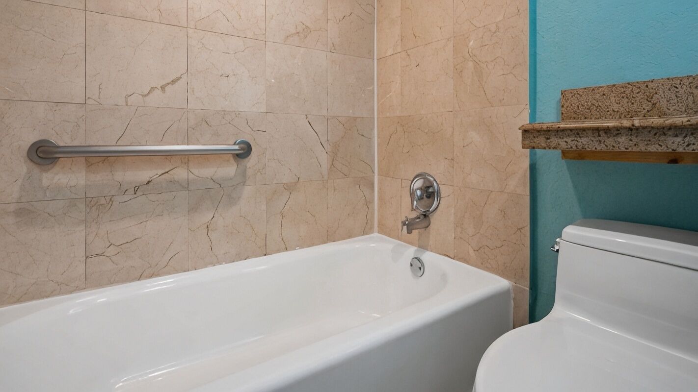 Bathroom | Free toiletries, hair dryer, towels, soap