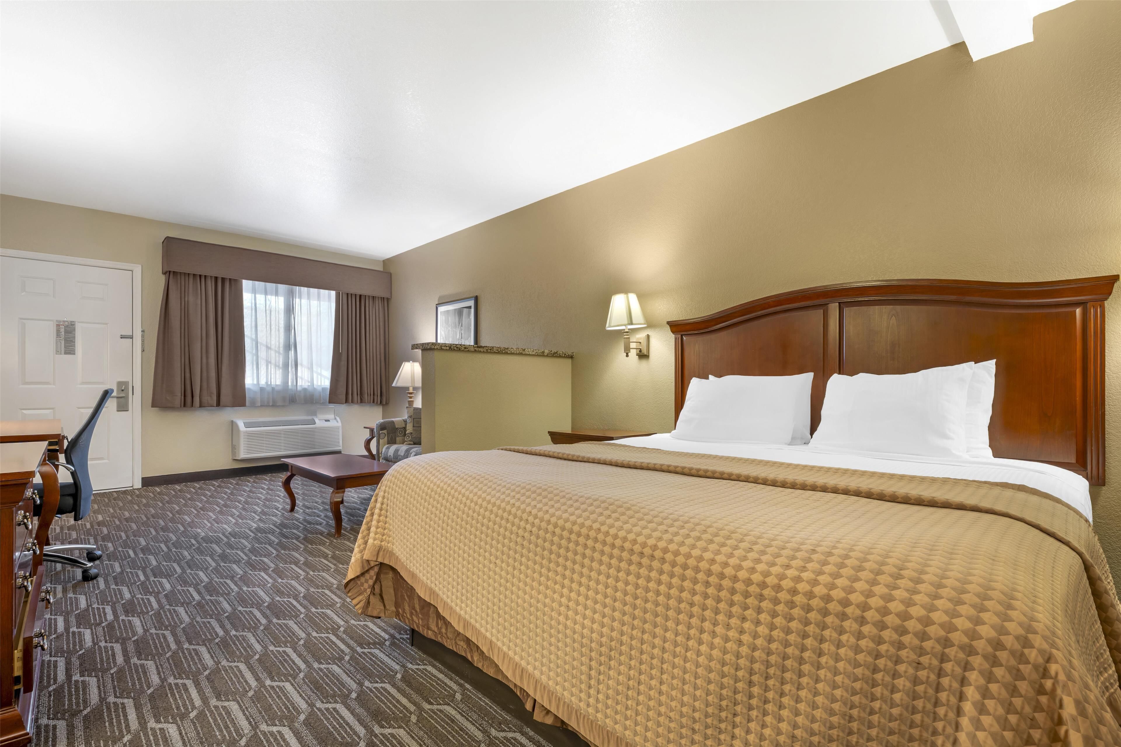 standard room, 1 king bed, non smoking, refrigerator & microwave (larger room;with sofabed) | 1 bedroom, in-room safe, desk, laptop workspace