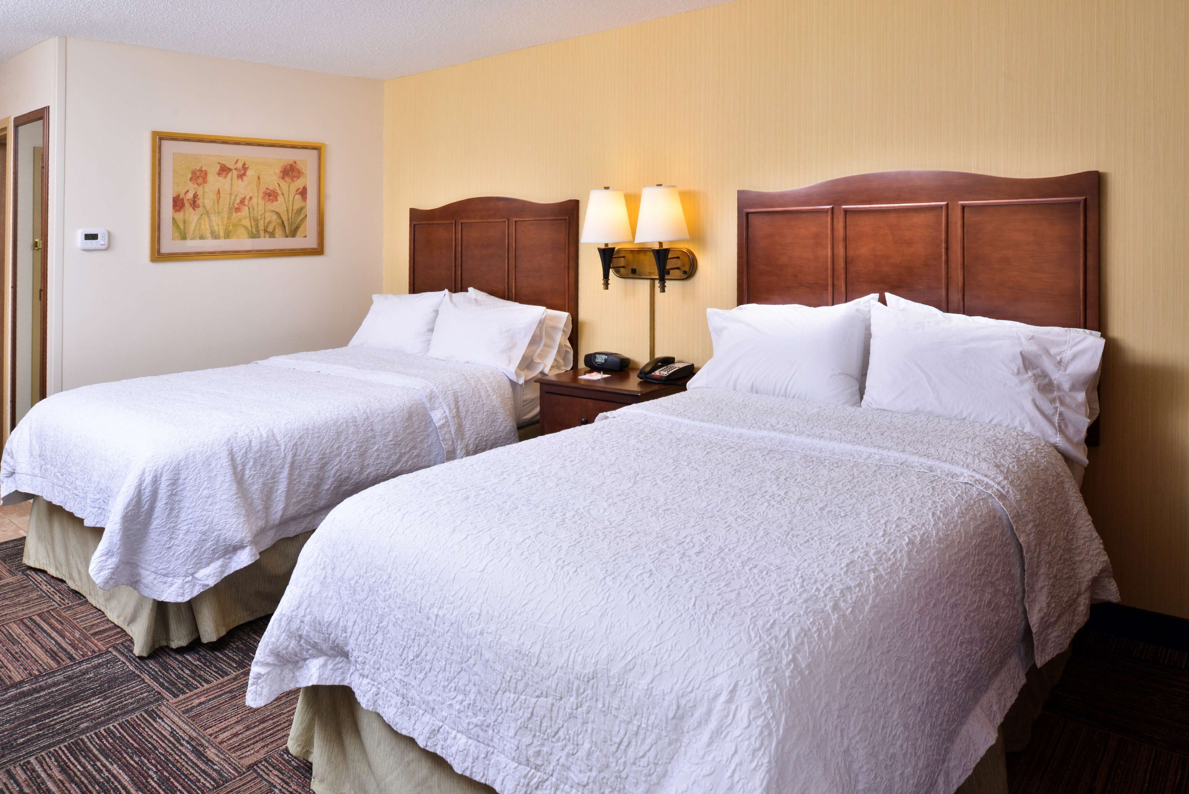 down duvets, desk, laptop workspace, blackout curtains