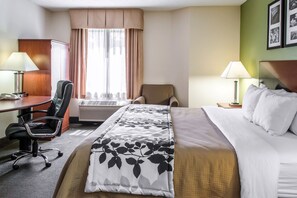 Standard Room, 1 King Bed, Smoking | Bathroom | Shower, hair dryer, towels - Sleep Inn Wytheville I-77 and I-81 (Wytheville)