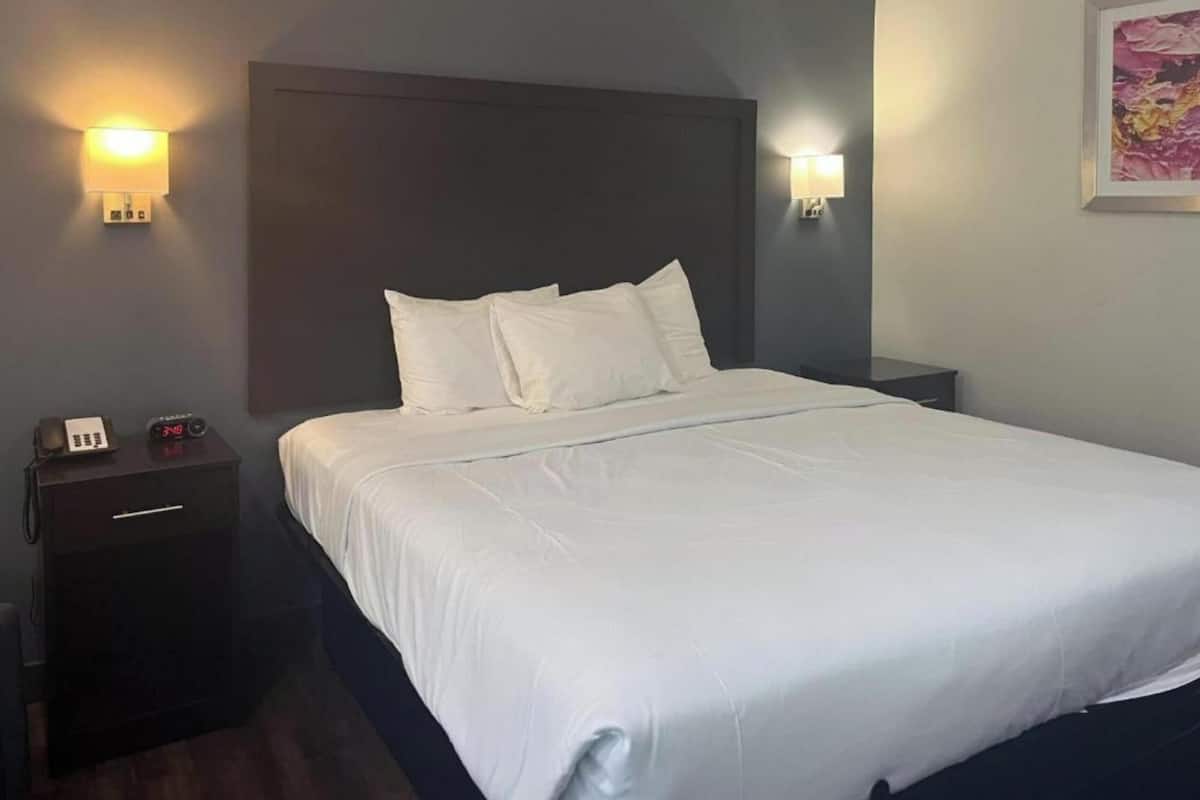 Työpöytä, silitysrauta/-lauta, ilmainen Wi-Fi, vuodevaatteet