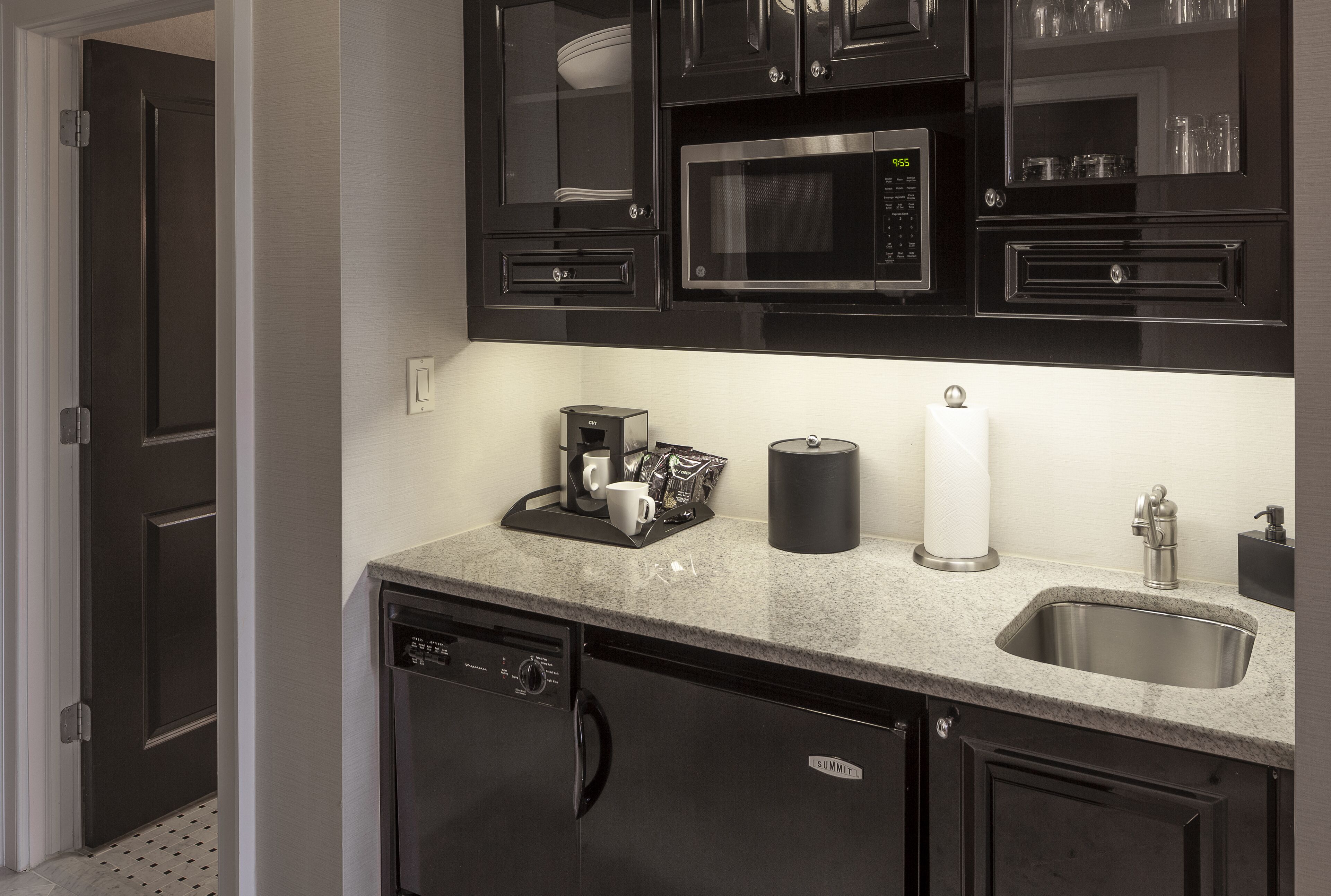 penthouse | private kitchenette | fridge, microwave, cookware/dishes/utensils, freezer