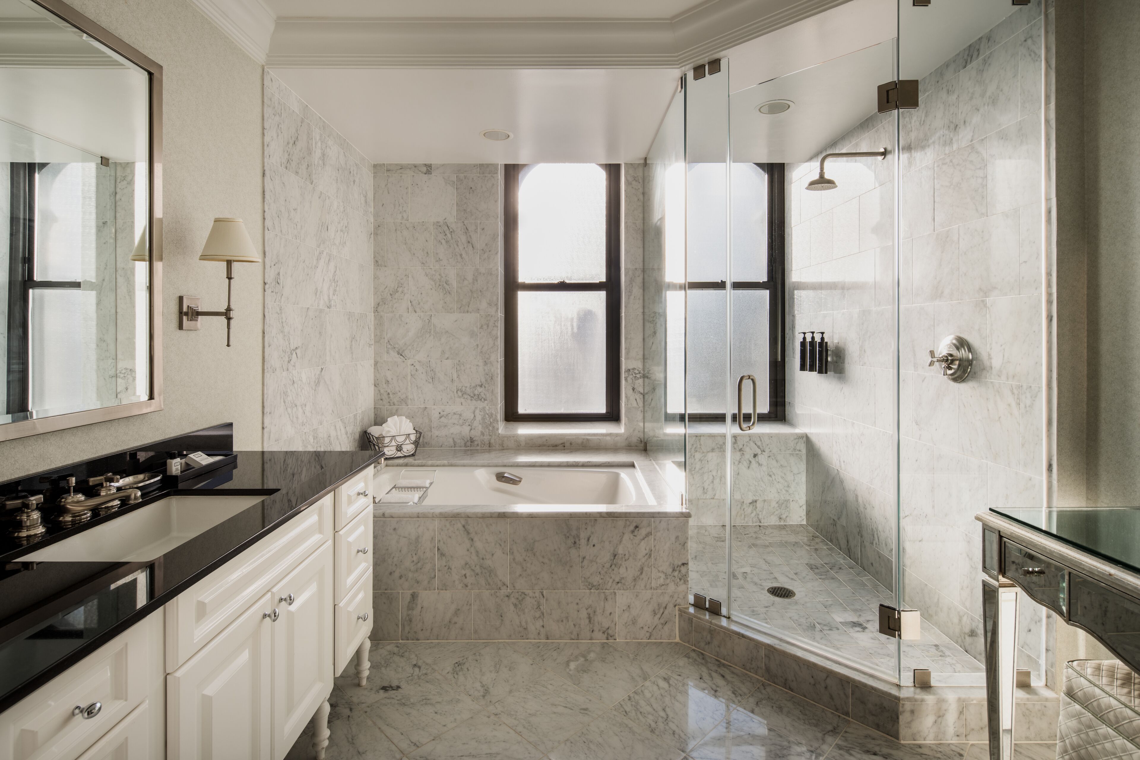 penthouse | bathroom | free toiletries, hair dryer, bathrobes, towels