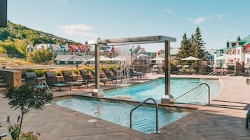 Indoor pool, 2 outdoor pools, open 9:00 AM to 10:00 PM, pool loungers