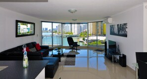 Two Bedroom - Deluxe | Living area | LCD TV, DVD player