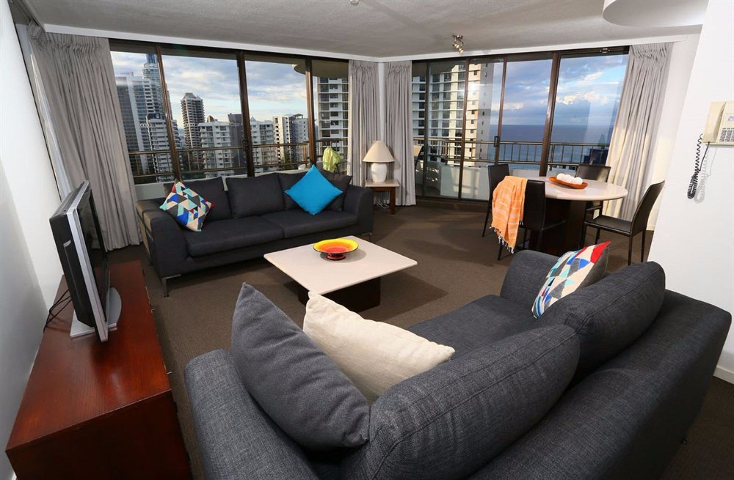 Superior Apartment, 2 Bedrooms | Living area | LCD TV