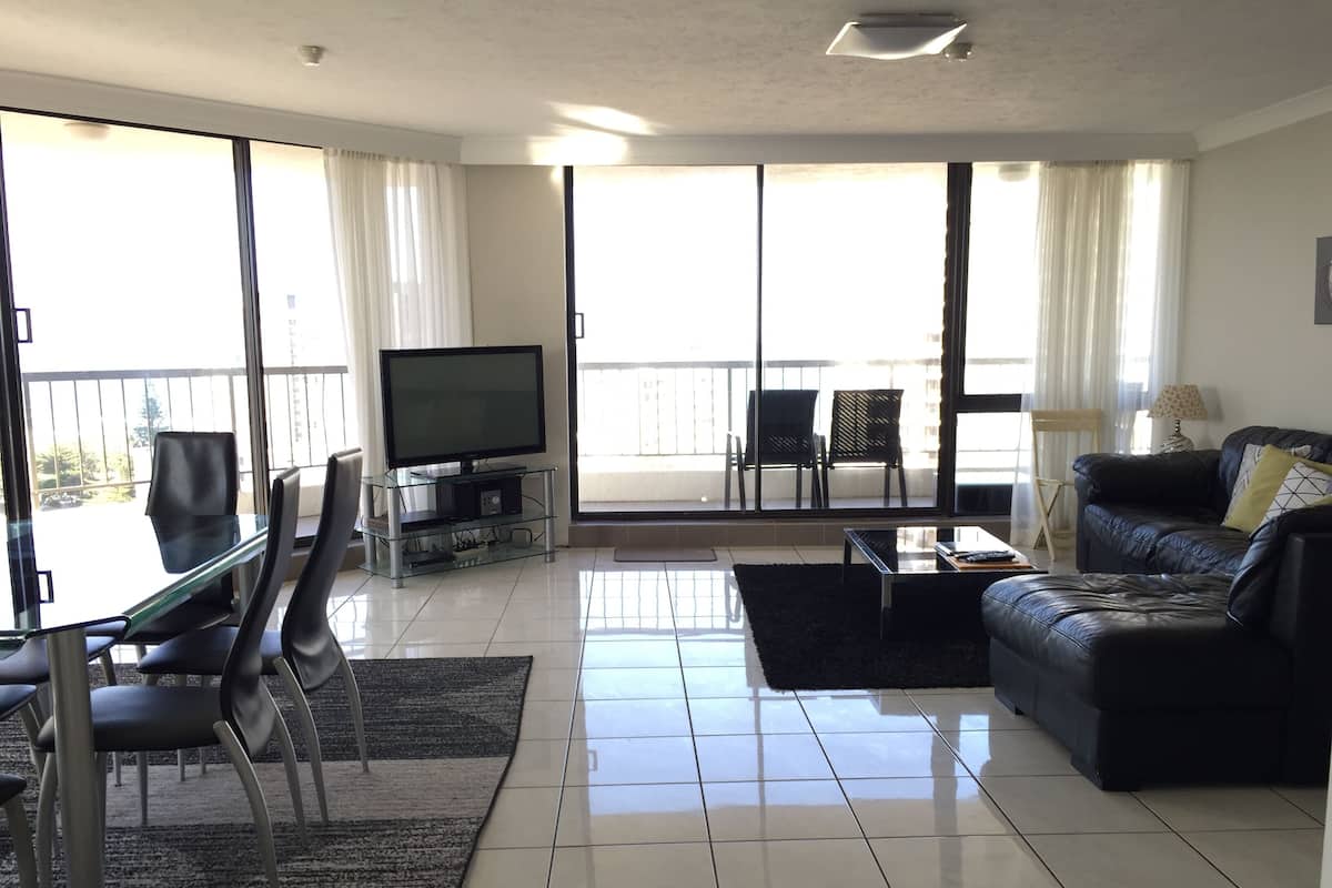 Flat-screen TV, ping pong