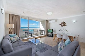 Superior Apartment, 2 Bedrooms | Living area | Flat-screen TV, table tennis