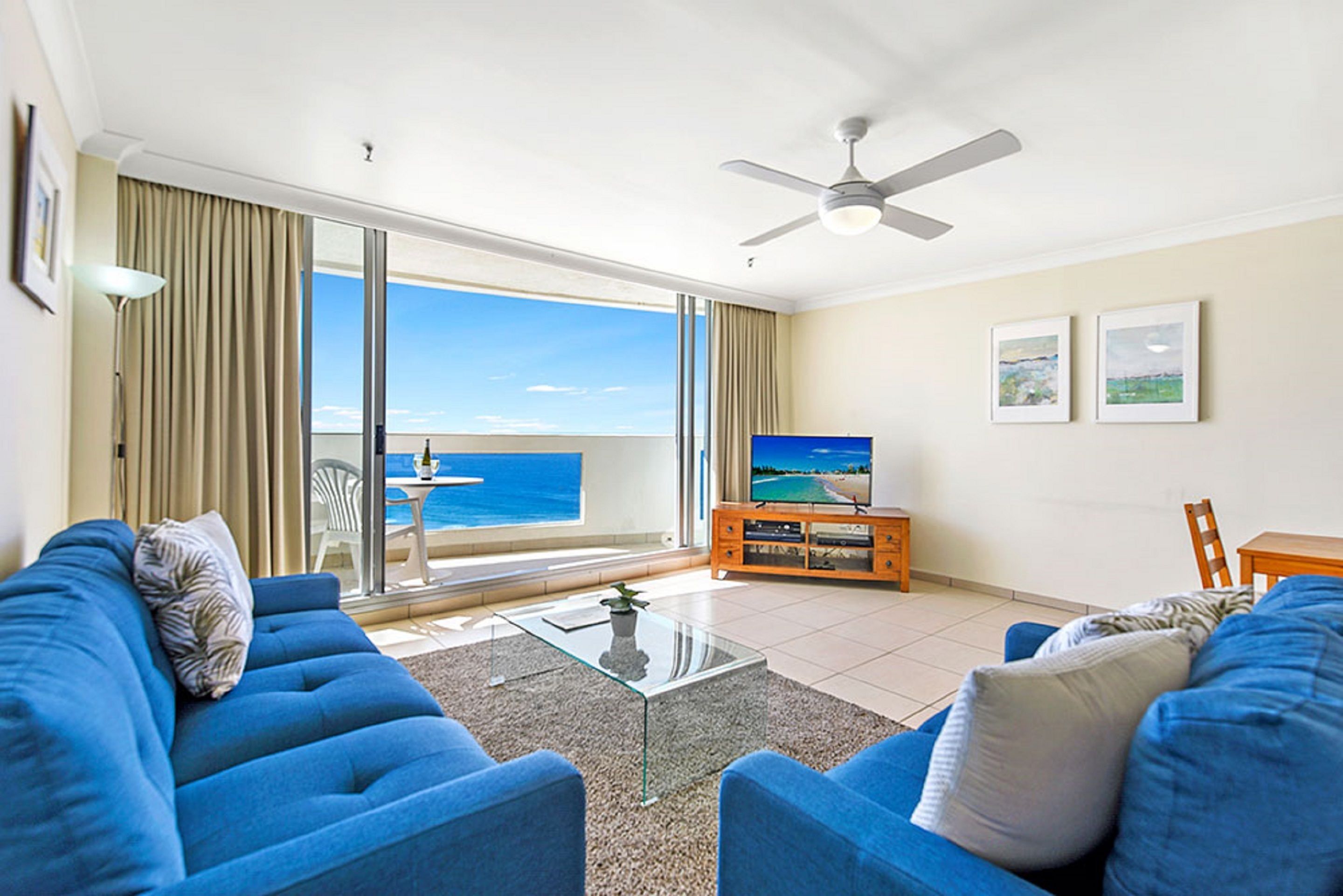 Superior Apartment, 2 Bedrooms | Living area | Flat-screen TV, ping pong