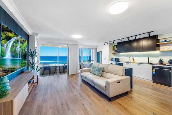 Superior Apartment | Living area | 50-inch Smart TV with digital channels, TV
