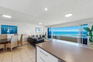 Standard Apartment, 2 Bedrooms | Living area | 50-inch Smart TV with digital channels, TV