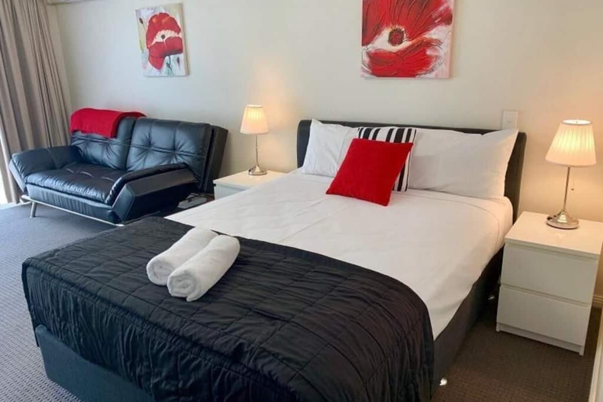 Individually decorated, individually furnished, desk, laptop workspace