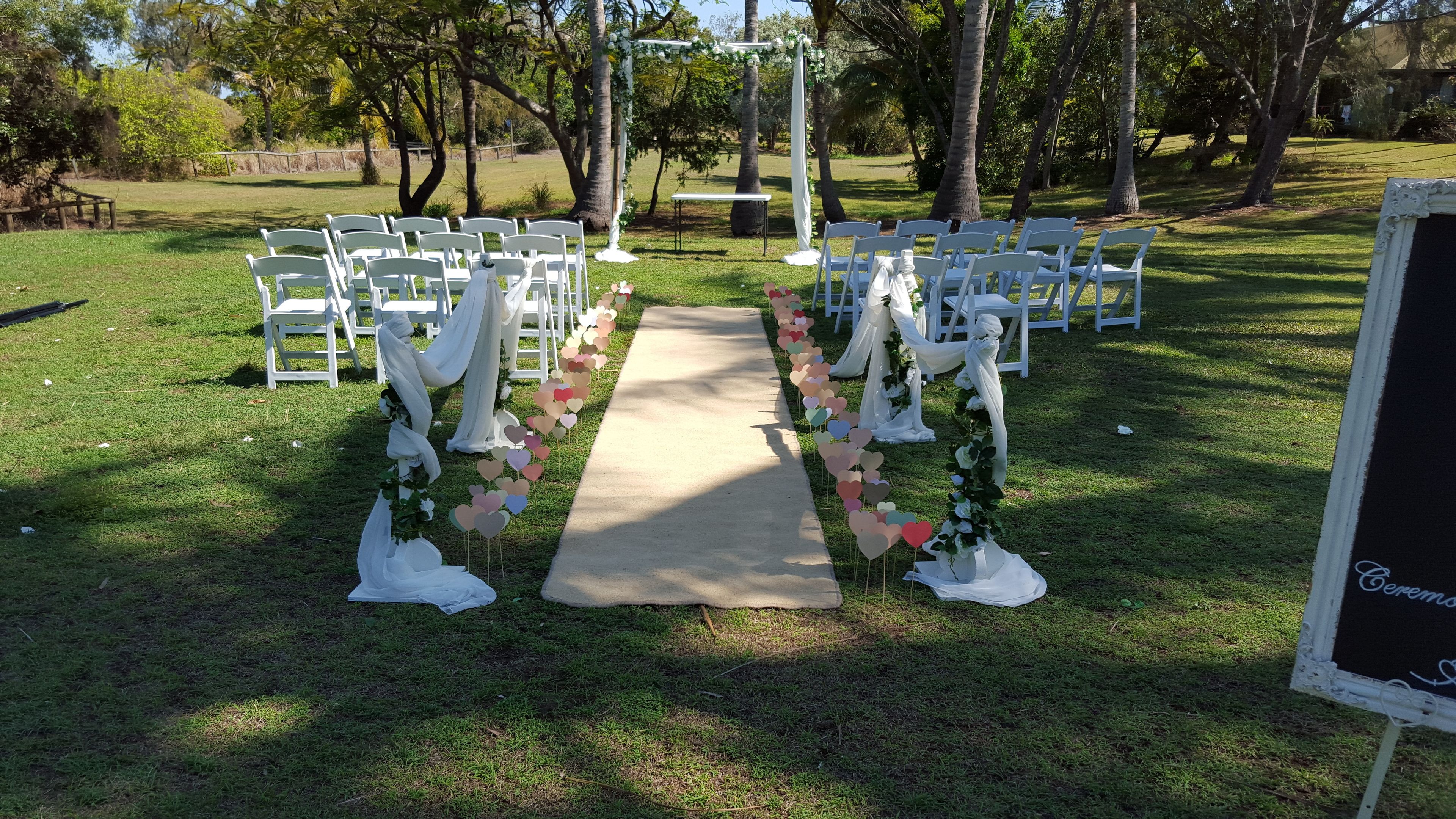 outdoor wedding area
