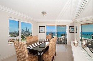 Premier Apartment, 2 Bedrooms | Living area | 32-inch TV with cable channels, DVD player - Belle Maison Apartments (Broadbeach)