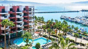 Indoor pool, 2 outdoor pools, open 10:00 AM to 9:00 PM, pool umbrellas - Hotel Coral And Marina (Ensenada)
