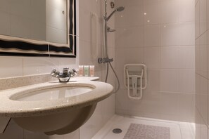 Hair dryer, towels