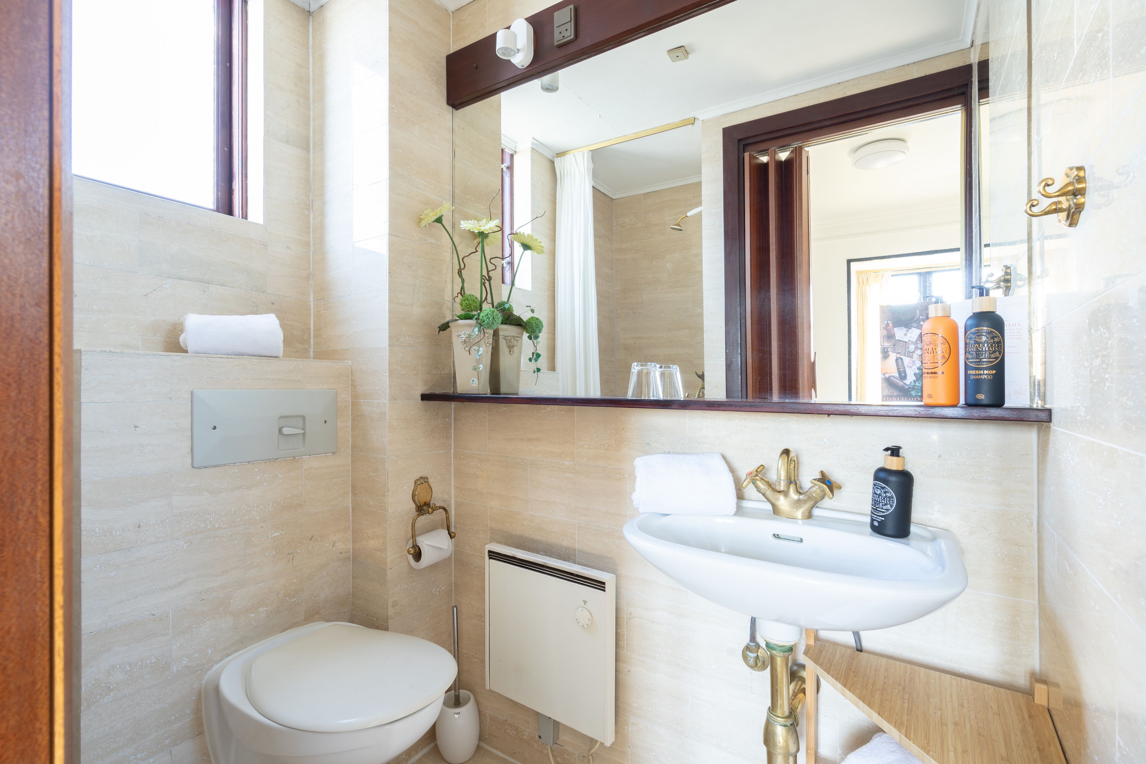 superior single room | bathroom | hair dryer, bathrobes