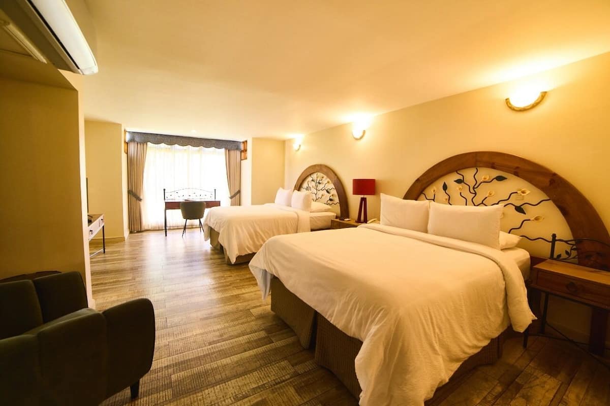 Junior Suite, 2 Queen Beds | In-room safe, desk, blackout curtains, free WiFi