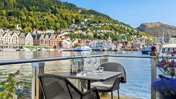 Frühstück, Abendessen, amerikanische Küche, Blick aufs Meer