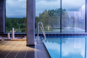 Indoor pool, seasonal outdoor pool