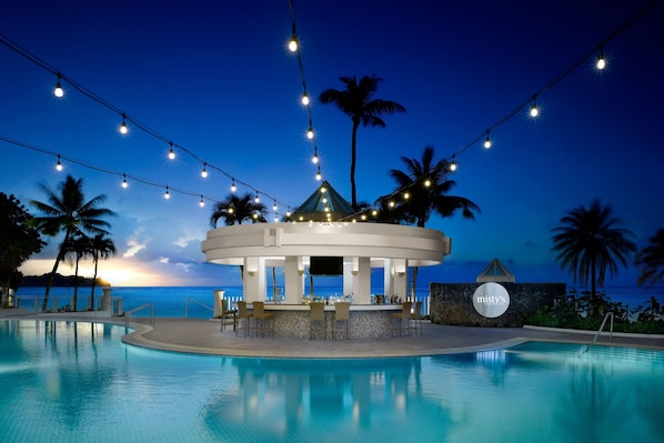 On the beach, free beach cabanas, beach umbrellas, beach towels