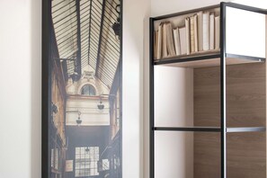 Premium bedding, desk, blackout curtains, soundproofing