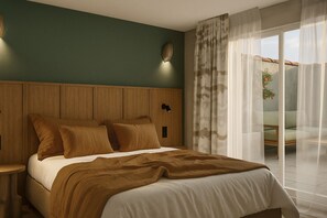 Suíte, 2 quartos, terraço | Roupas de cama premium, camas Select Comfort, frigobar