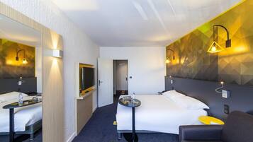 Individually furnished, laptop workspace, blackout curtains