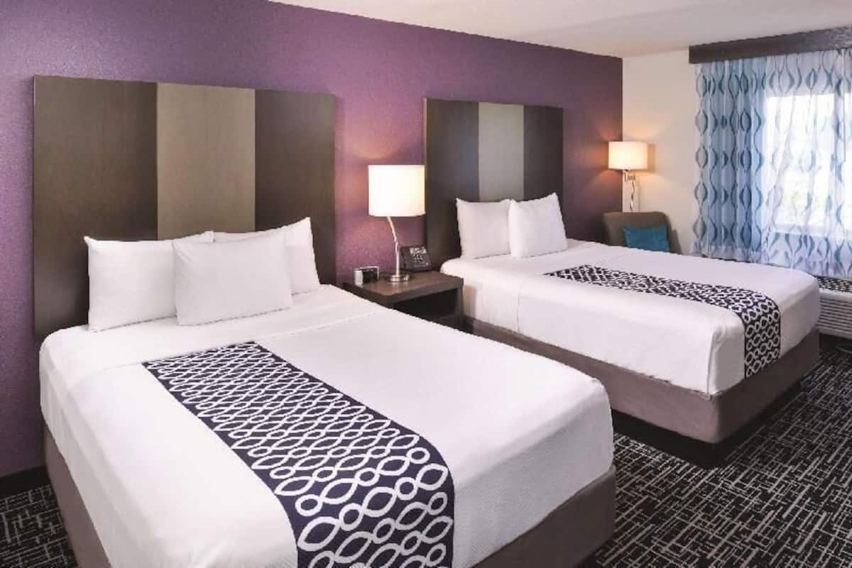 Premium bedding, desk, blackout drapes, iron/ironing board