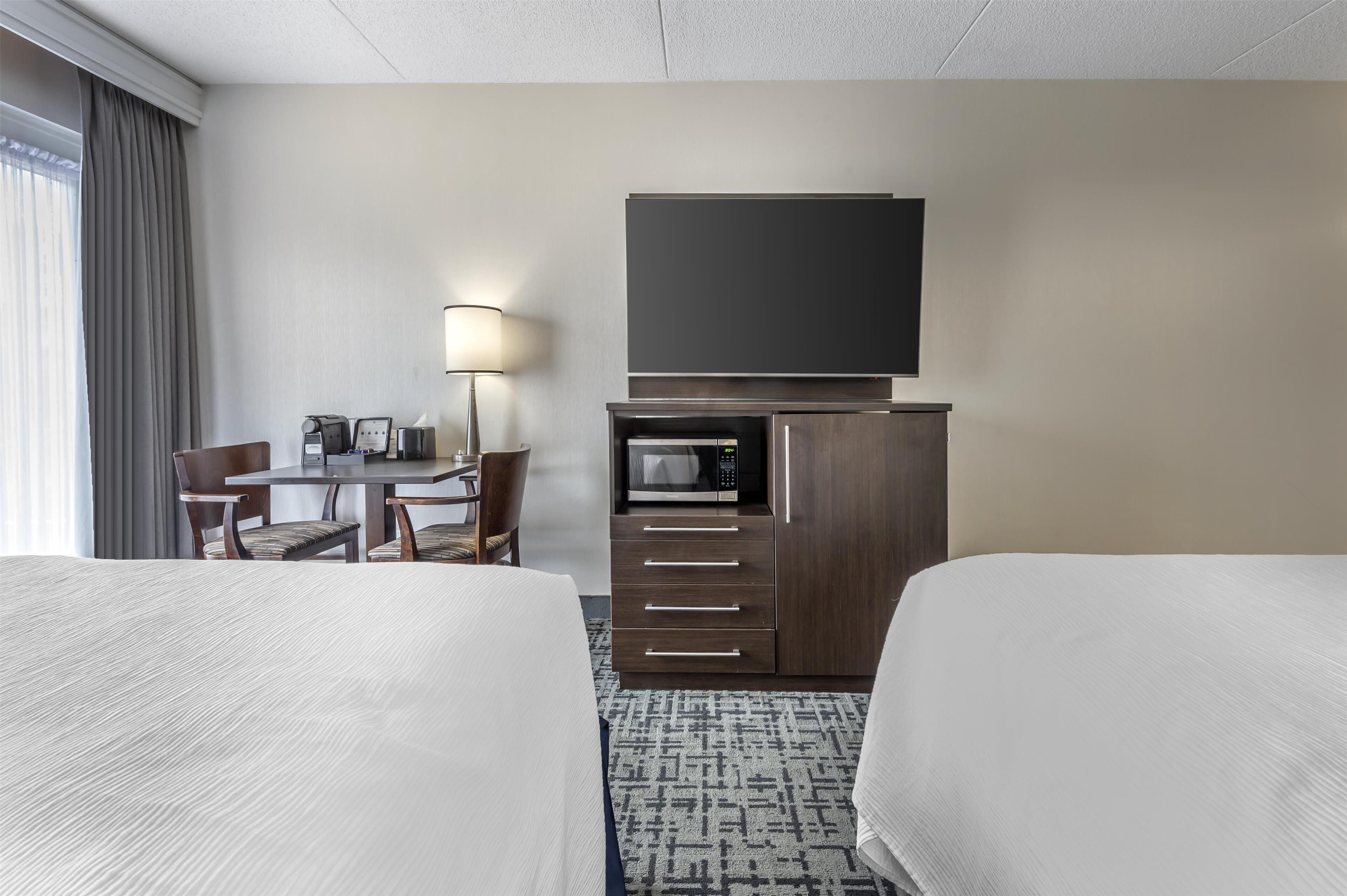 standard room, 2 queen beds, non smoking, refrigerator (1st floor) | memory-foam beds, in-room safe, blackout curtains, soundproofing