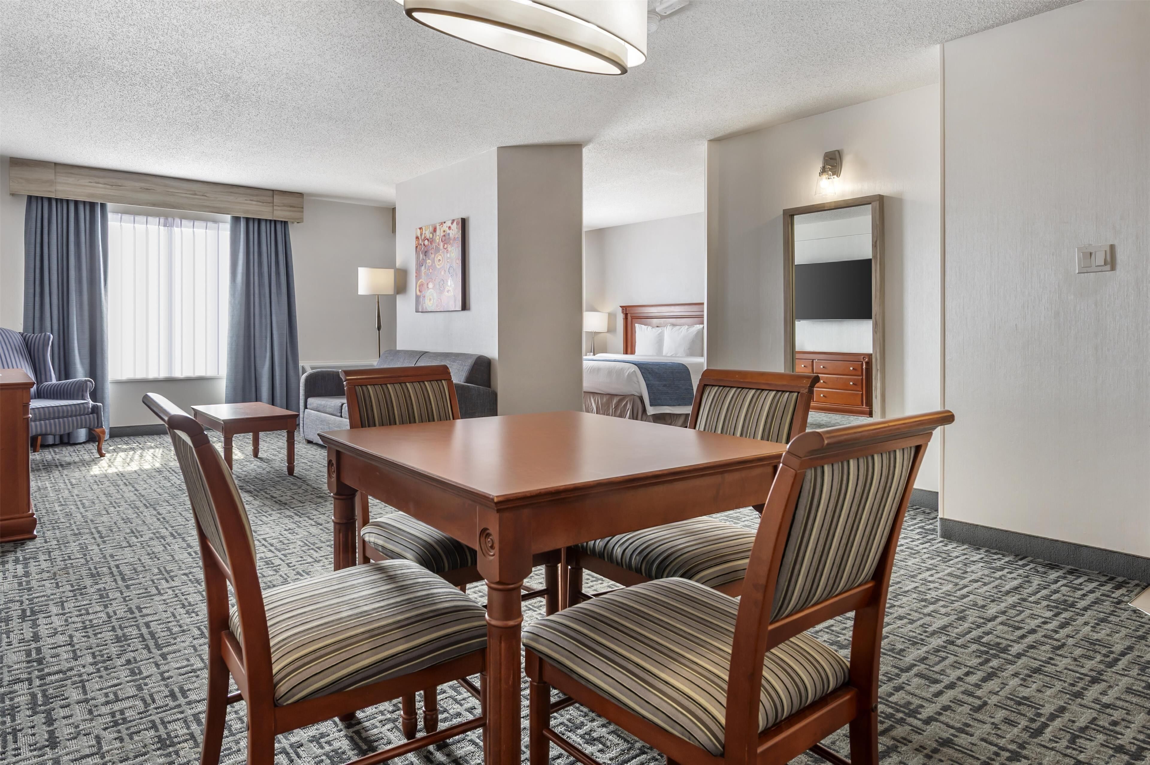 memory-foam beds, in-room safe, blackout curtains, soundproofing